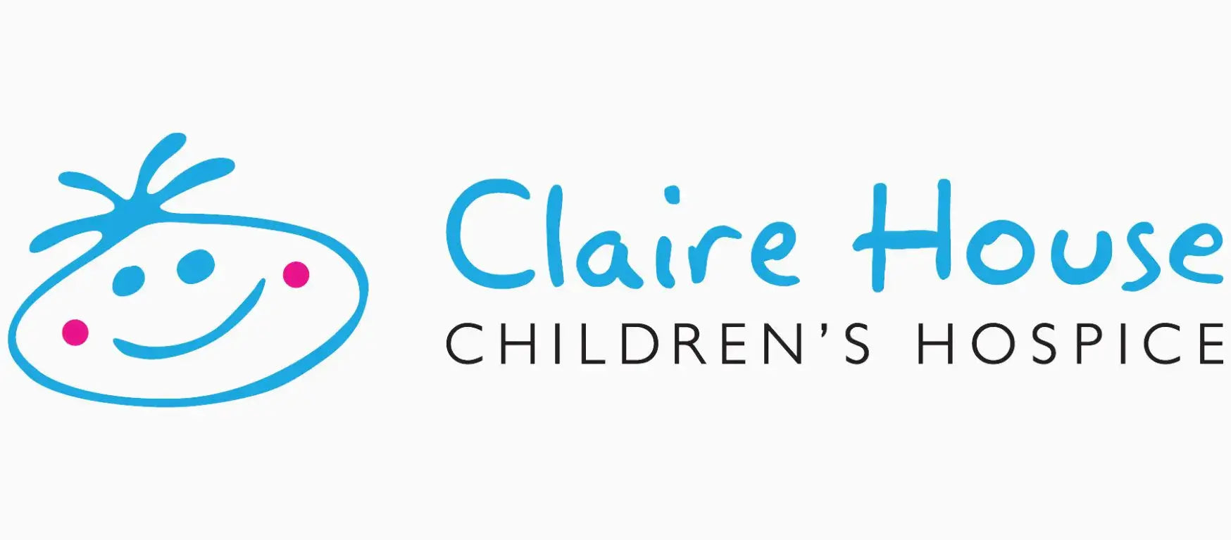 Logo of Claire House Children's Hospice featuring a smiley face design.