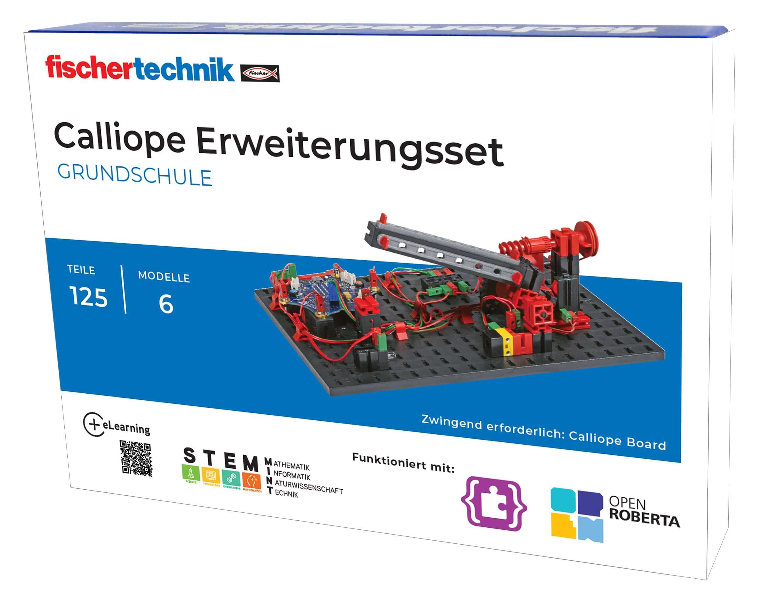 Calliope Starter Set for elementary programming, featuring 125 parts for creating interactive models and learning STEM.