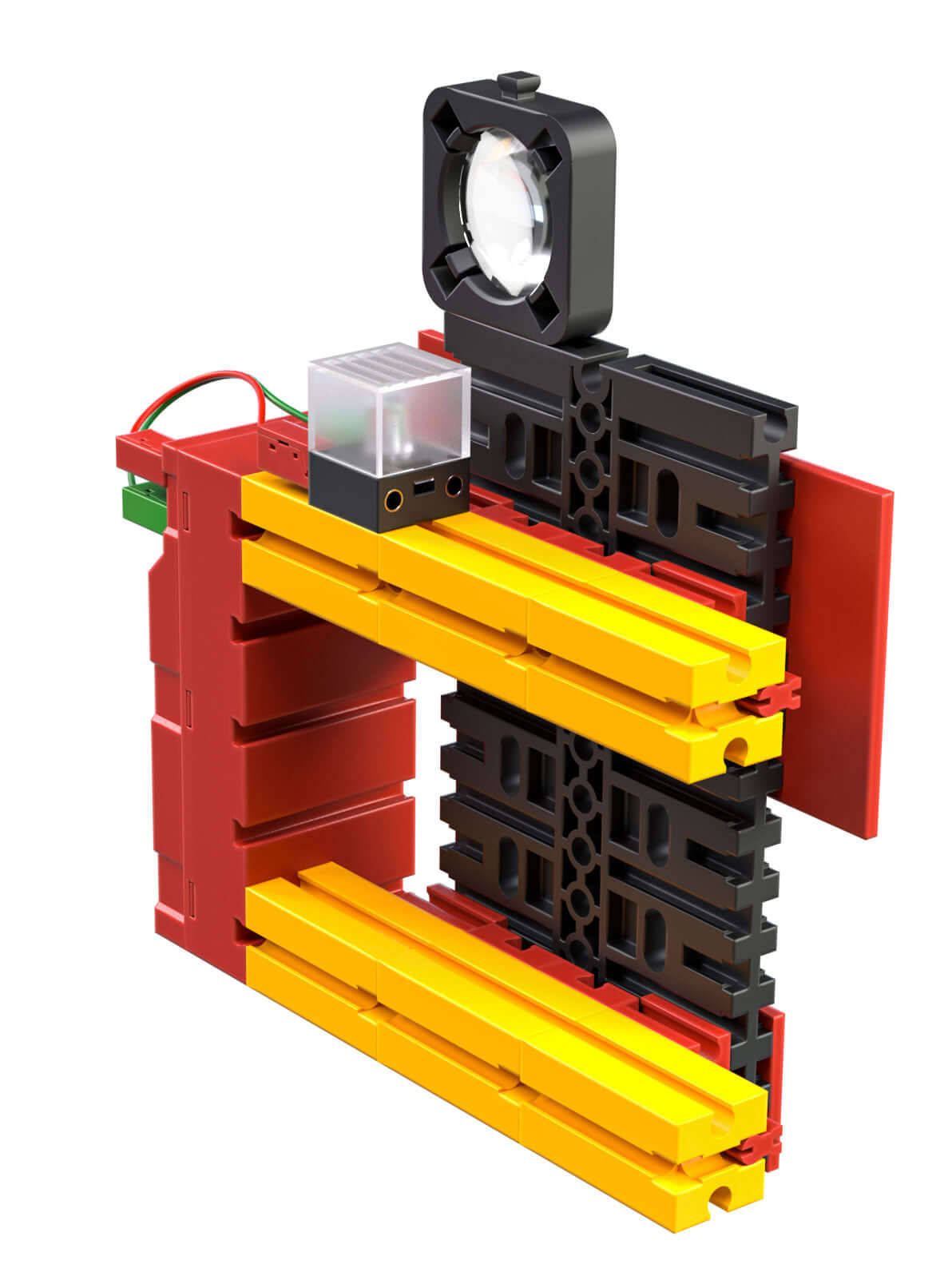 Detailed image of a CLASS SET Optics model for primary school, demonstrating basic optics principles in an engaging way.