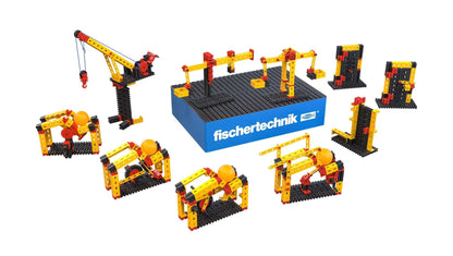 Class set of simple machines from Fischer Technik, demonstrating basic physics concepts for primary school students.