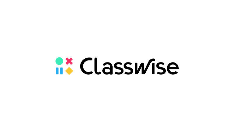 Classwise logo featuring colorful geometric shapes, representing an educational platform for classroom management.