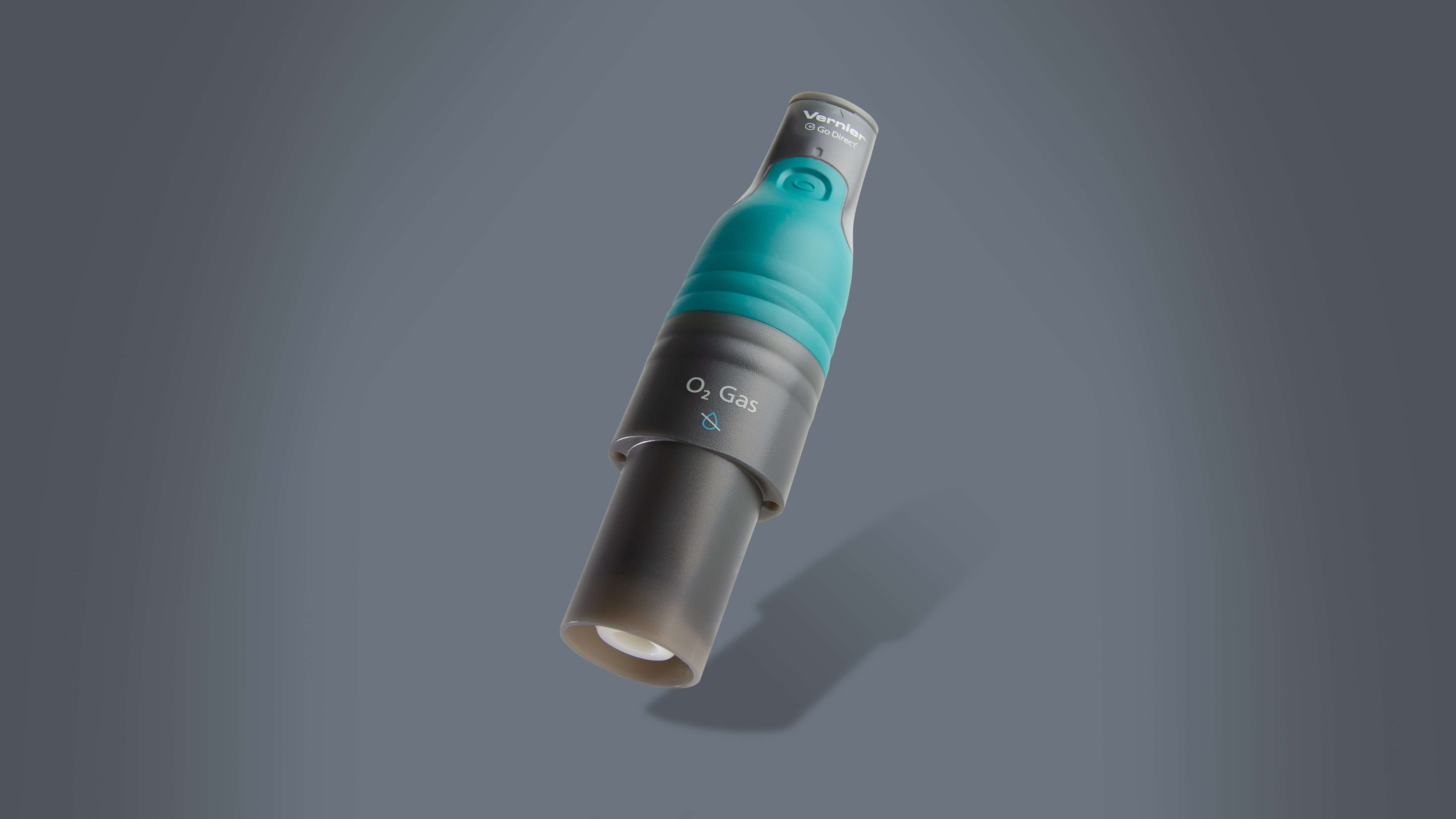 Go Direct O2 Gas Sensor for measuring oxygen concentration and air temperature in biology experiments.