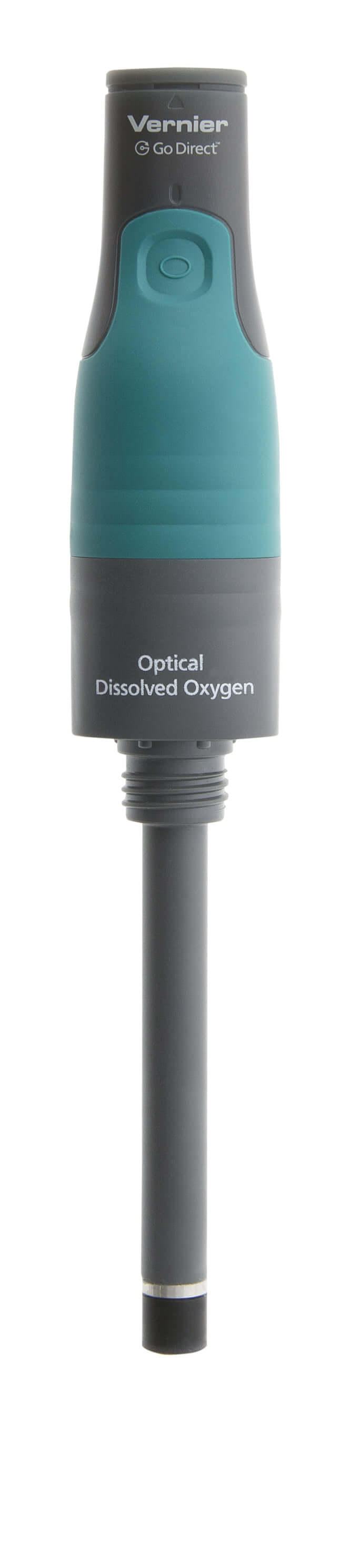 Go Direct Optical Dissolved Oxygen Probe for measuring dissolved oxygen, temperature, and pressure via Bluetooth or USB.