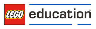 LEGO Education logo featuring a red square and stylish text promoting educational play.