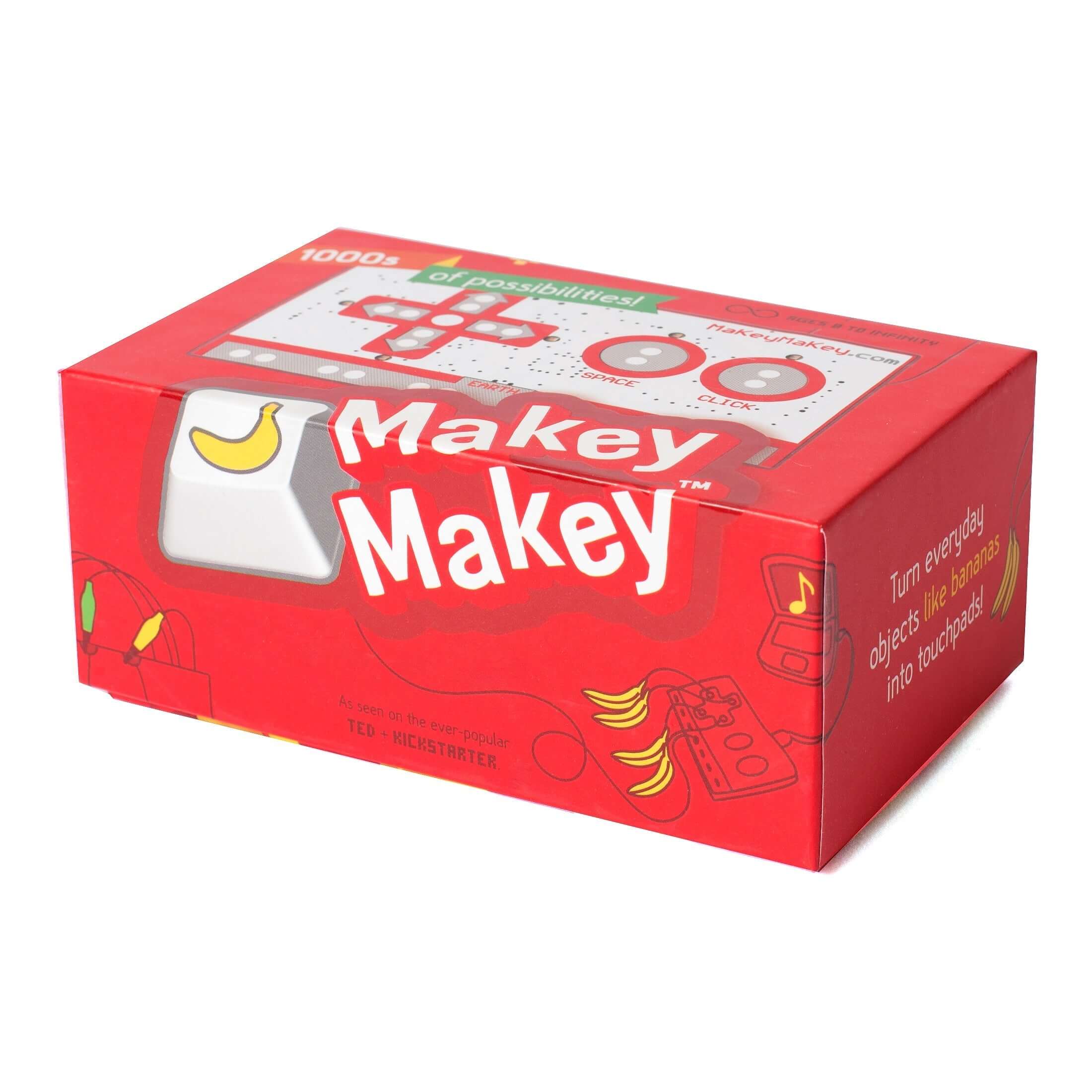 Makey Makey Classic Invention Literacy Kit packaging, showcasing 1000+ possibilities for creative projects.