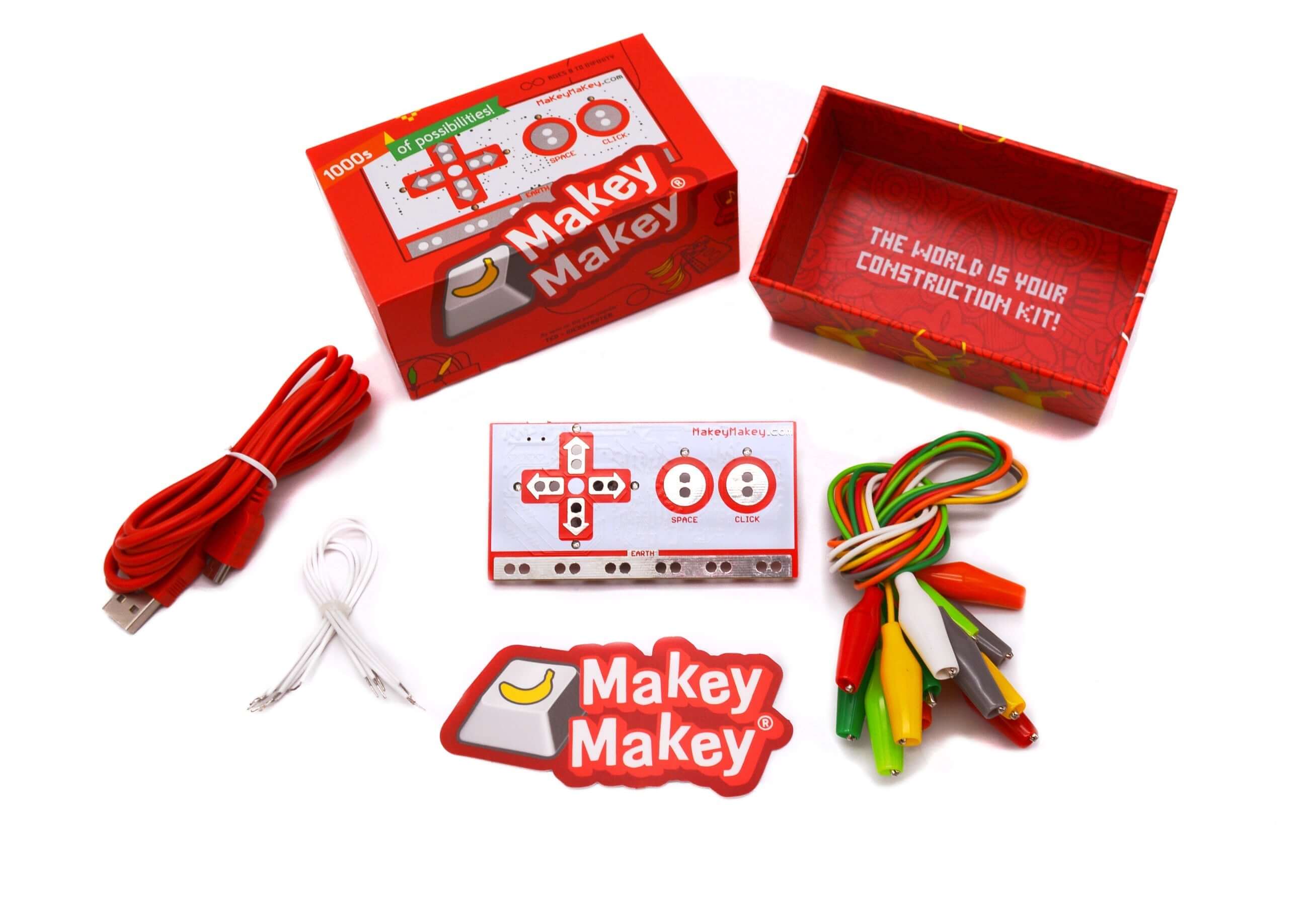 Makey Makey® Classic Invention Literacy Kit with components for creative inventions and interactive projects.
