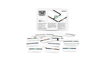 Ozobot Color Code Magnets Speed Kit with puzzle pieces for hands-on coding fun for young learners.