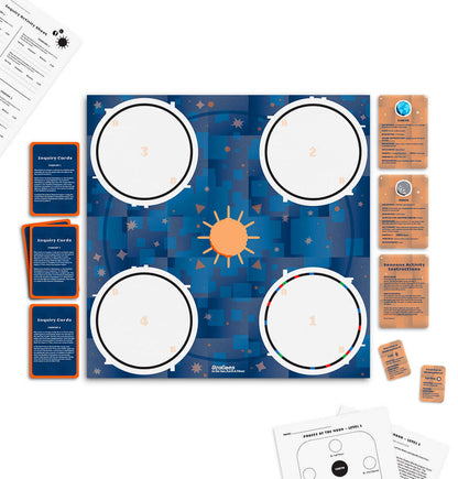 OzoGoes to the Solar System kit with inquiry cards and interactive board for STEAM learning.