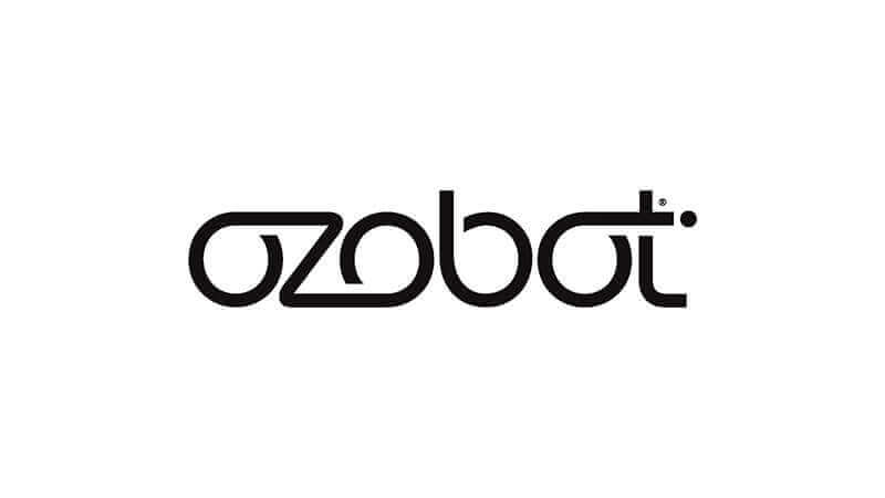 OZOBOT logo in black on a white background, showcasing a modern and sleek design for the innovative technology brand.