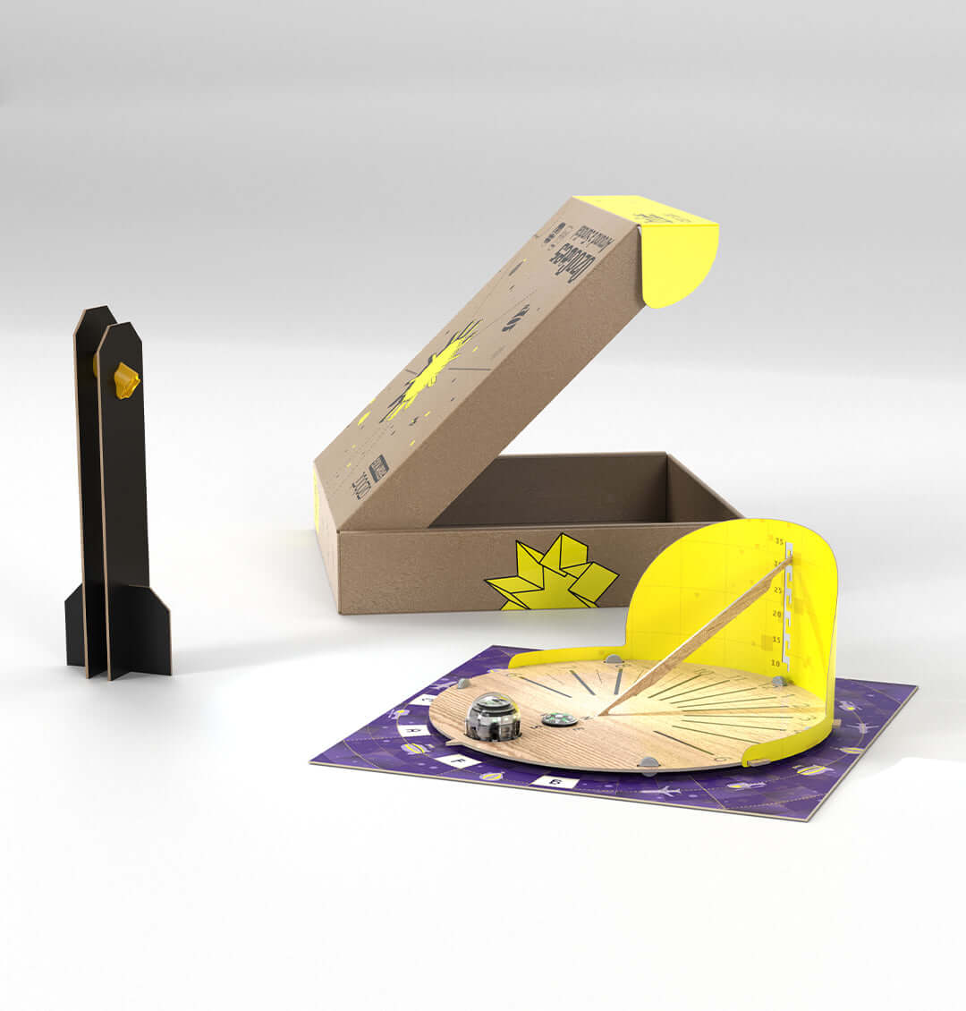 OzoGoes Around A Sundial kit showcasing solar system exploration tools and educational materials for STEAM learning.