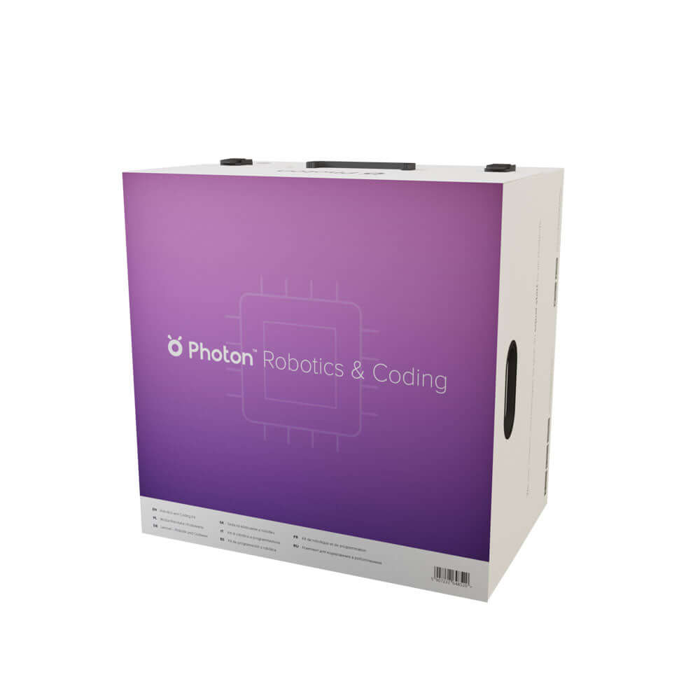 Photon Robotics & Coding Teaching Kit box for teaching robotics and coding in schools.