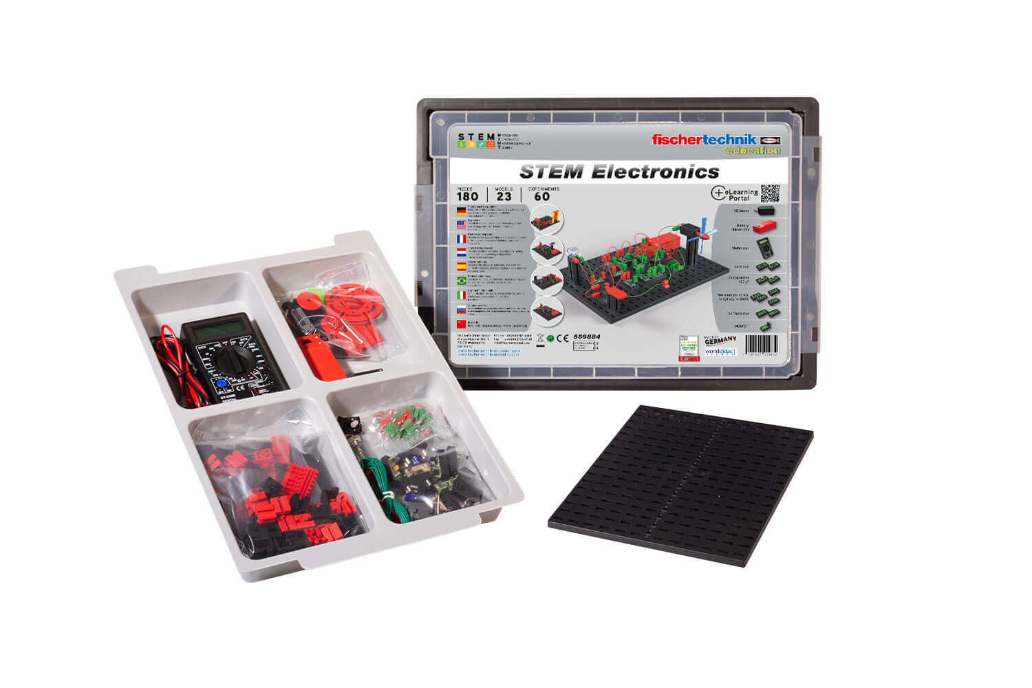 STEM Electronics kit featuring components for understanding basic electronics sustainably.