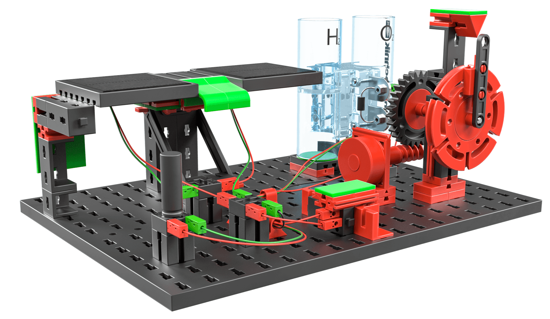 STEM Renewable Energies project model showcasing sustainable energy concepts with interactive components.
