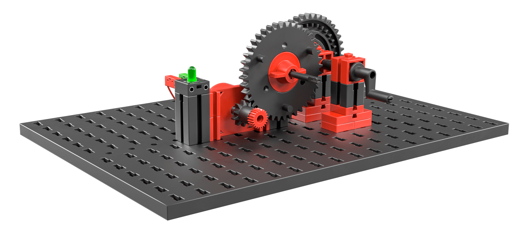 STEM Renewable Energies model showcasing gears and mechanisms for teaching renewable energy concepts.