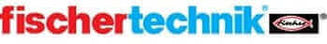 fischertechnik logo in red and blue, showcasing engineering and technology innovation.